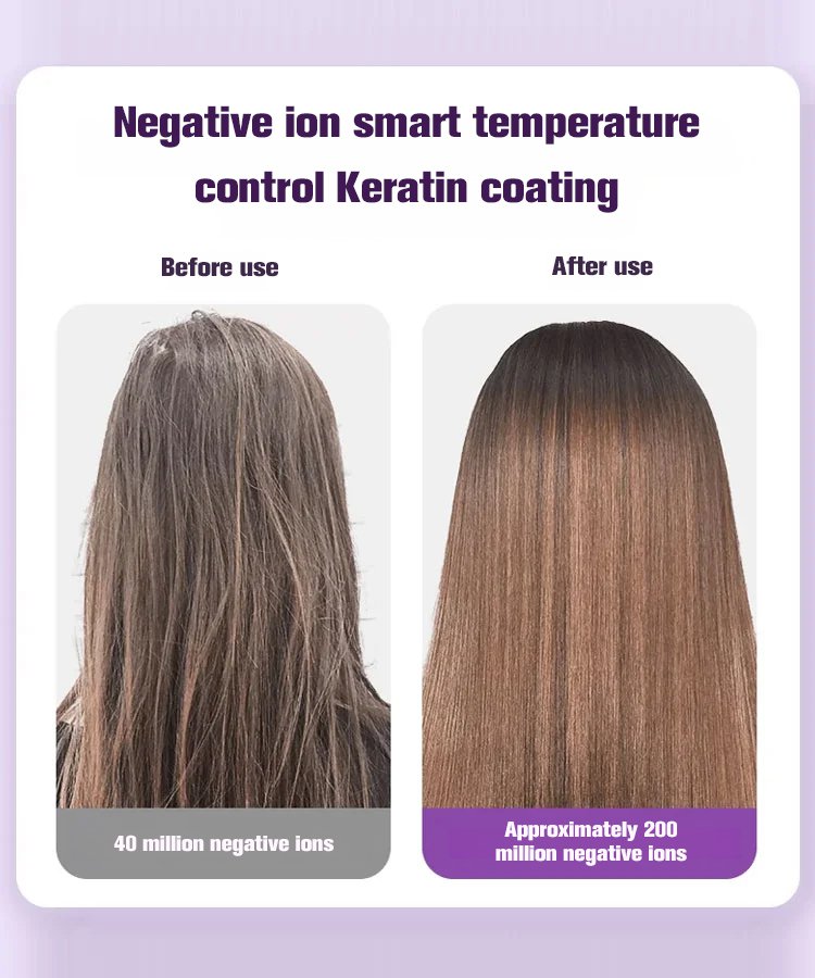 (Ionic Hair Straightener) Dual-Use Curling and Straightening Iron