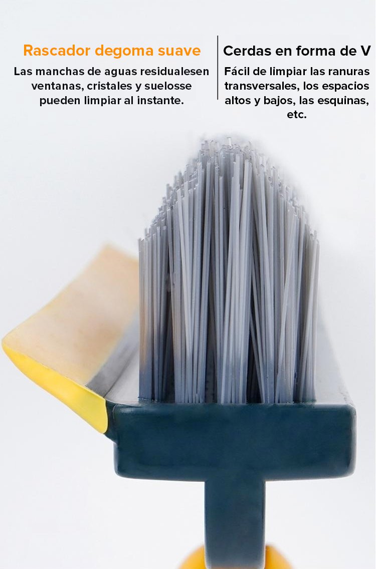 Detalle del cepillo limpiador con mango ergonómico