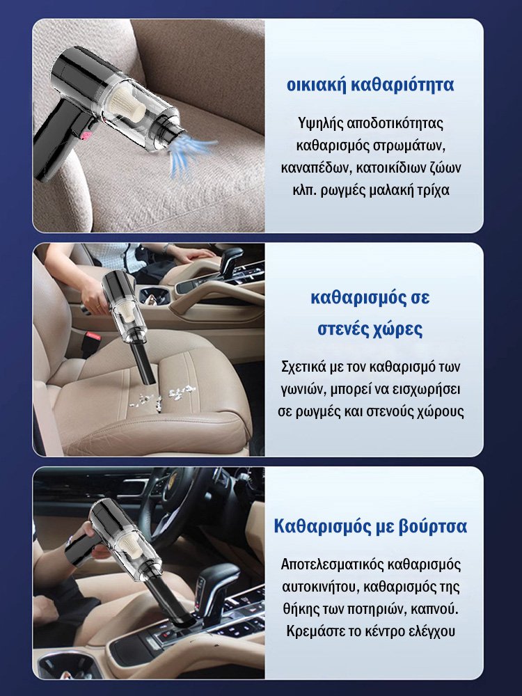 Πολυλειτουργική φορητή αυτοκινήτου σκούπα