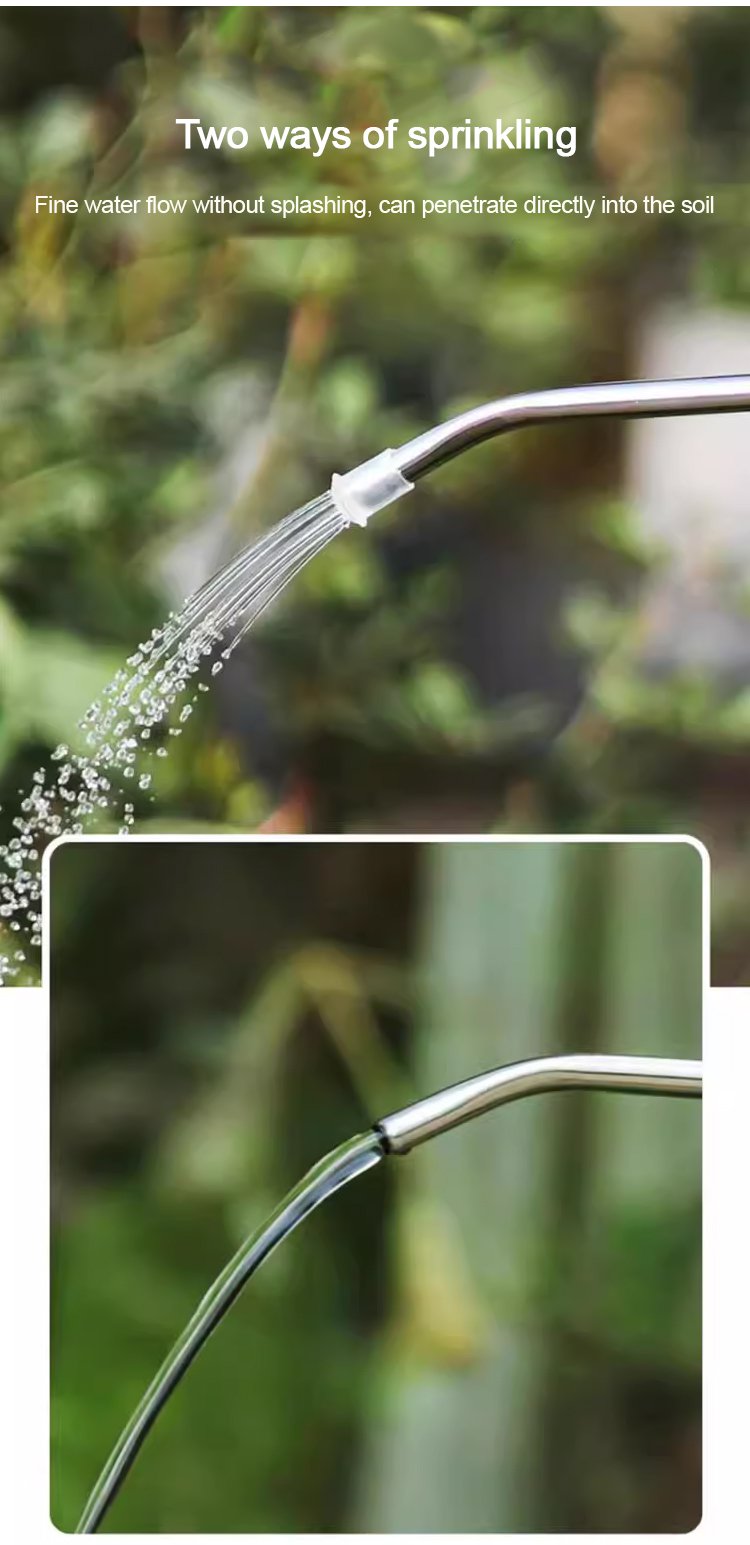 Modern design stainless steel watering can for garden