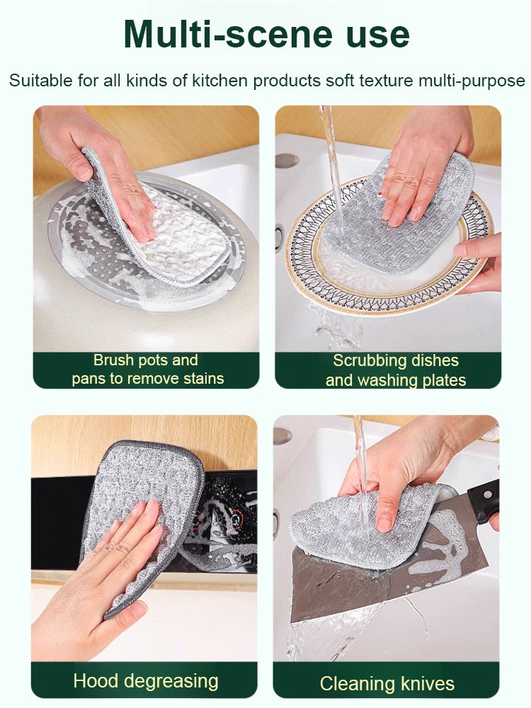  Double-sided Steel Wool Cleaning Dish Cloth