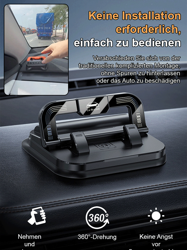 【Wackelresistenter】 Saugfuß-Armaturenbrett-Parkplatz-Handyhalter
