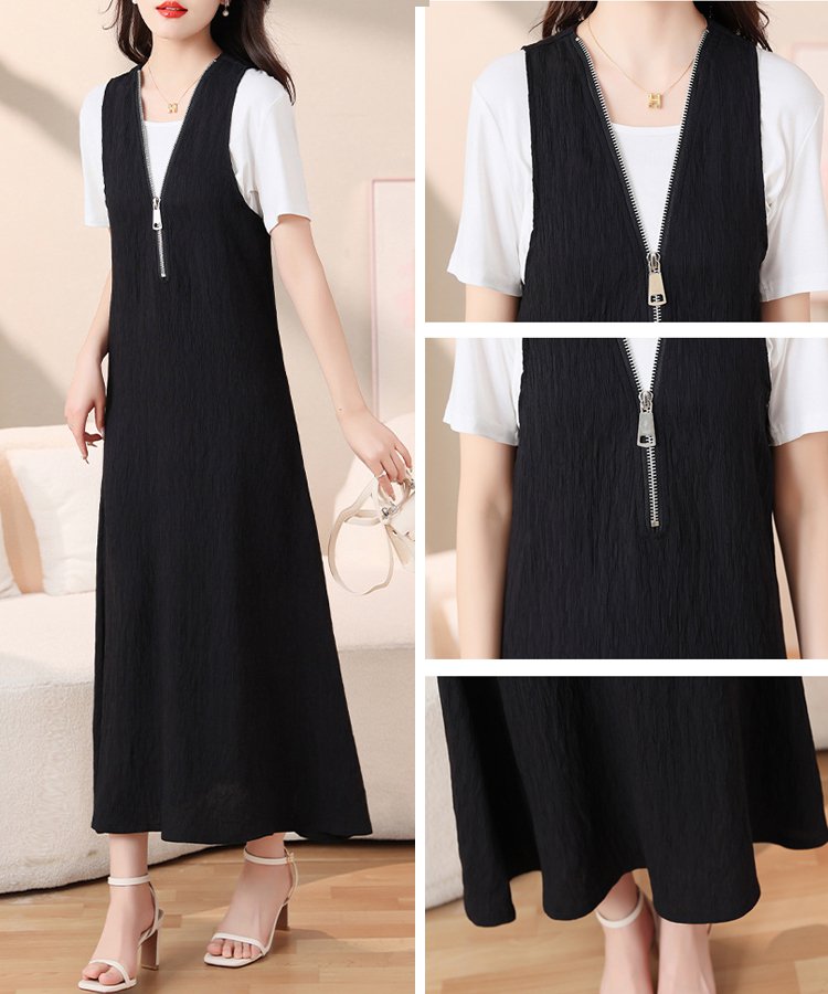 着痩せロングワンピース