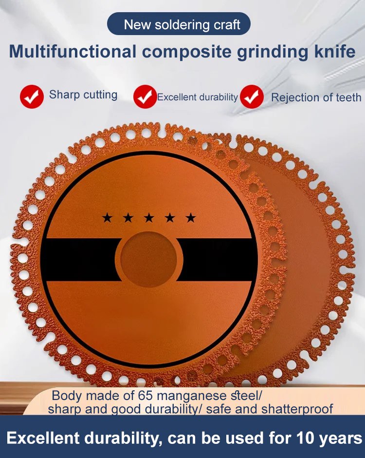 Industrial grade composite multifunctional cutting disc