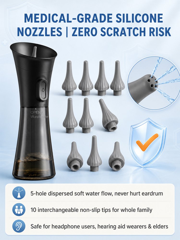 Portable home ear washer