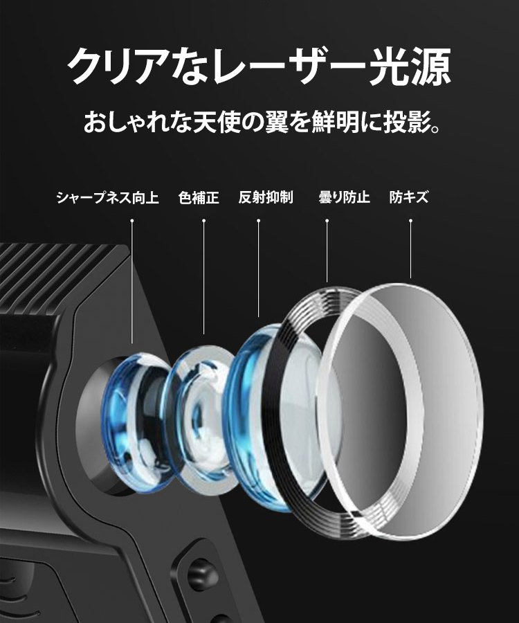 天使の翼ドアカーテシランプ