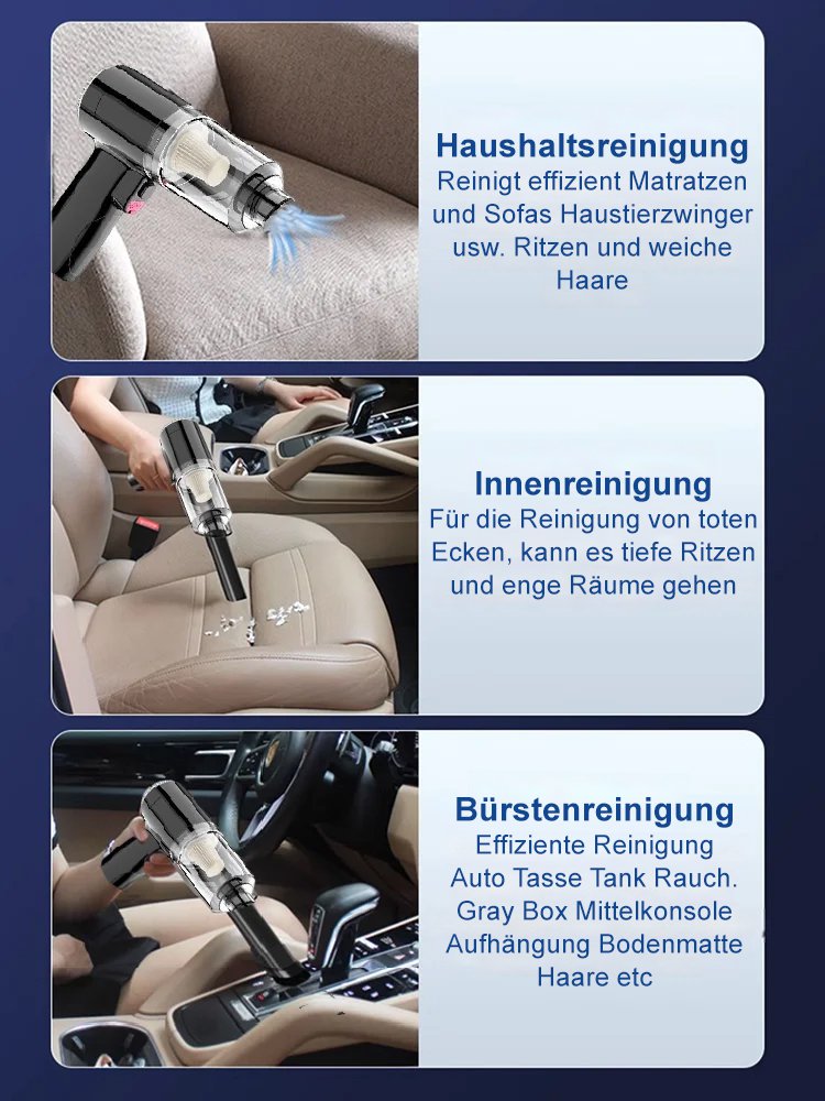 Multifunktionaler tragbarer Autostaubsauger