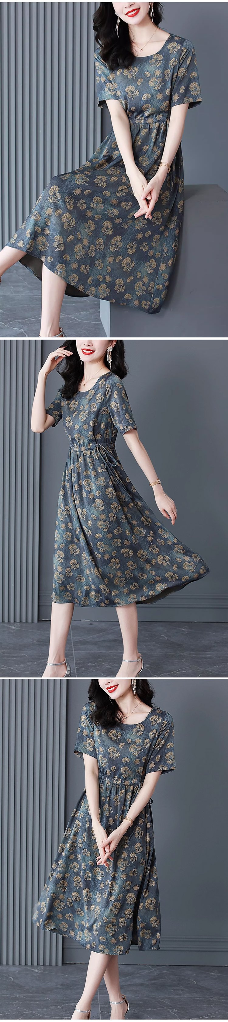 여름에 잘 어울리는 여성용 프린트 원피스