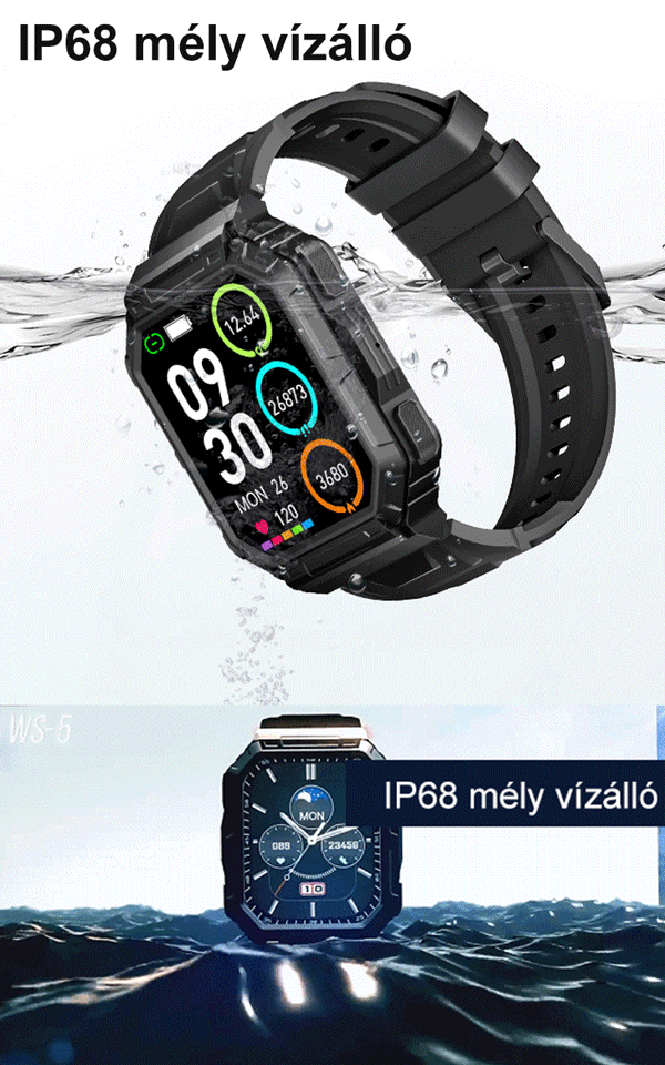 Hárombiztos, többfunkciós okosóra