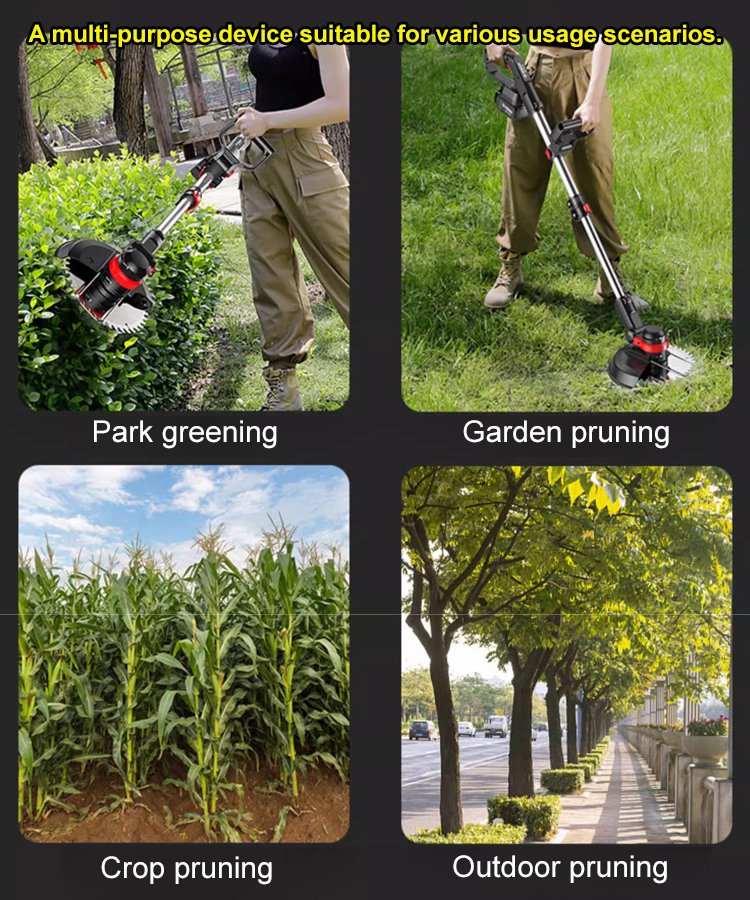 [One machine for multiple uses] Long-lasting and powerful lawn mower