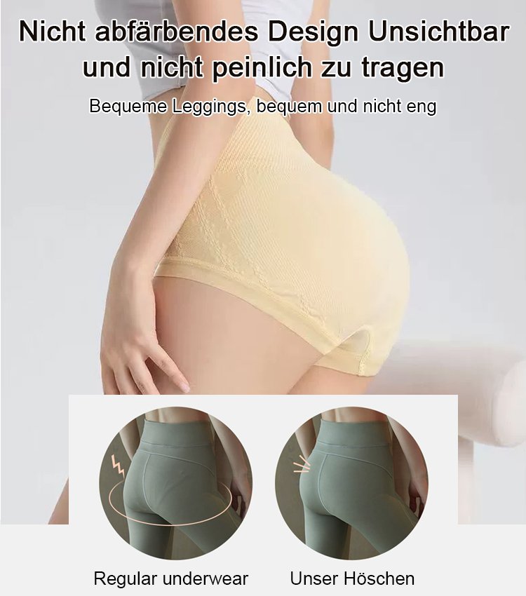 Hoch taillierte, bauchfreie und hüftstraffende nahtlose Beifuß-Höschen mit antibakterieller Wirkung
