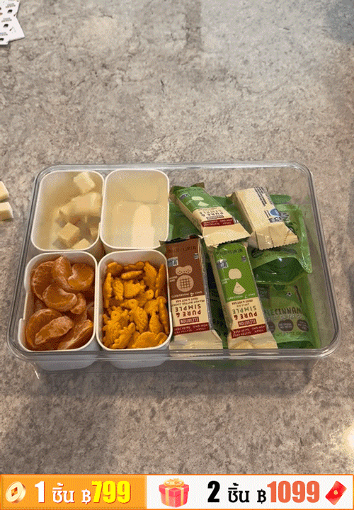 กล่องเก็บเครื่องเทศแบบแบ่งช่อง รักษาความสดใหม่ มีหูหิ้ว