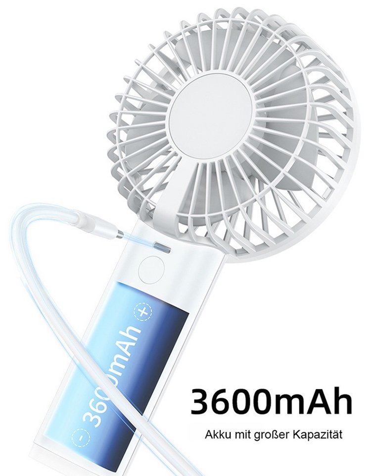 Turbo Roll Einstellbarer beleuchteter Mini-Handventilator