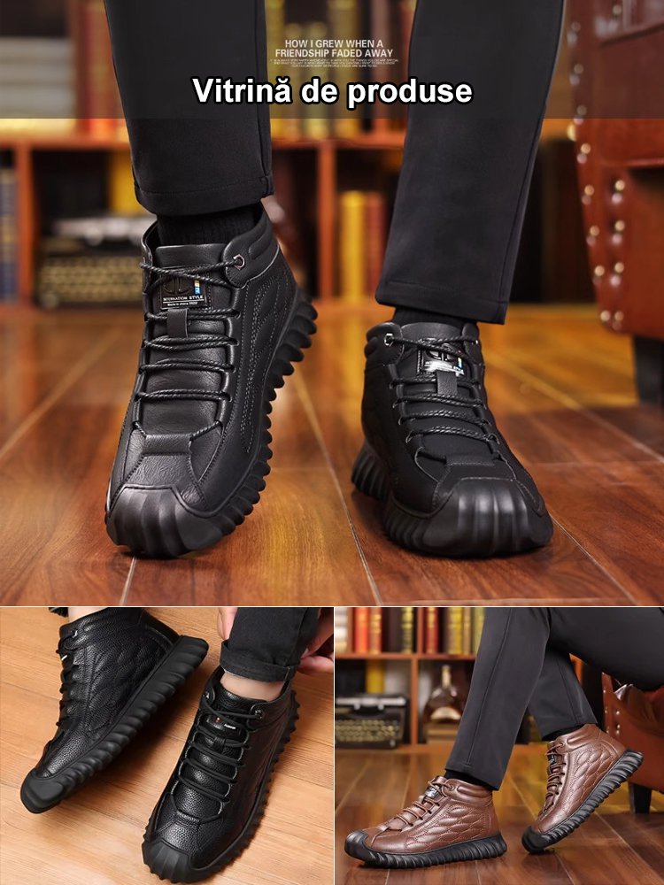 Cizme de zăpadă confortabile și călduroase cu vârf mijlociu