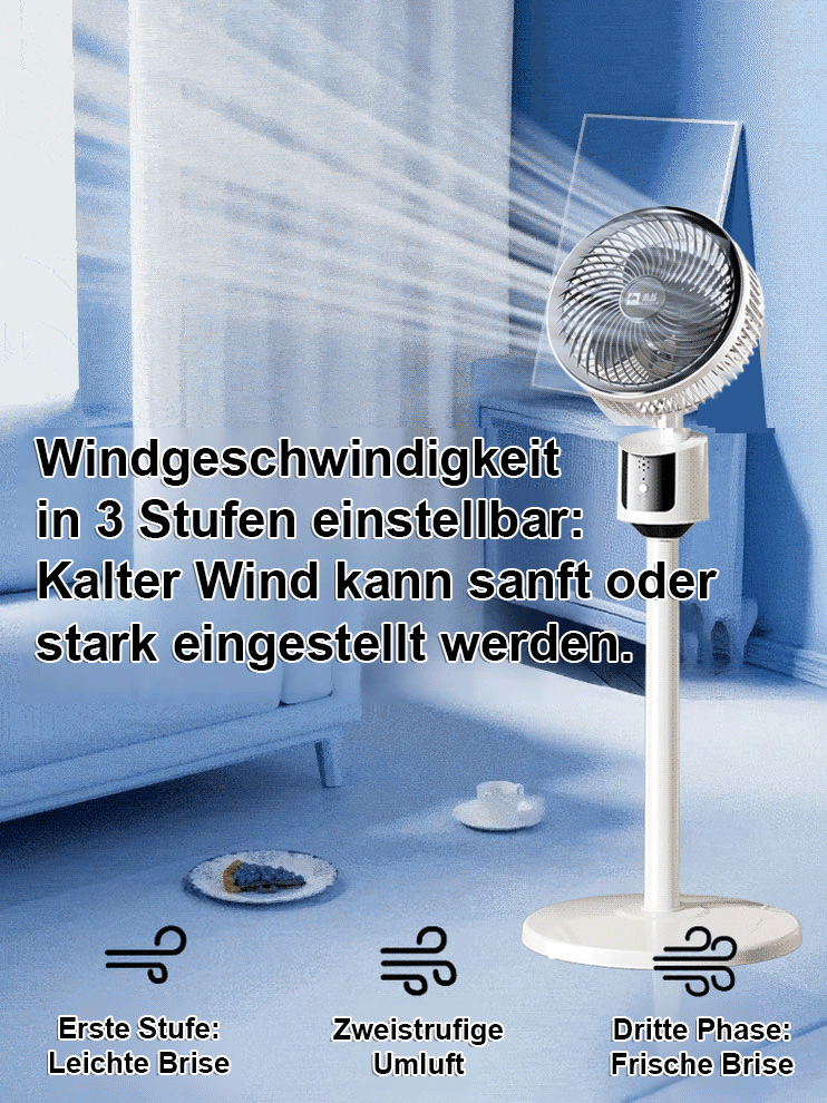 Der geräuscharm Standventilator mit Energiesparmodus und Zirkulationsfunktion