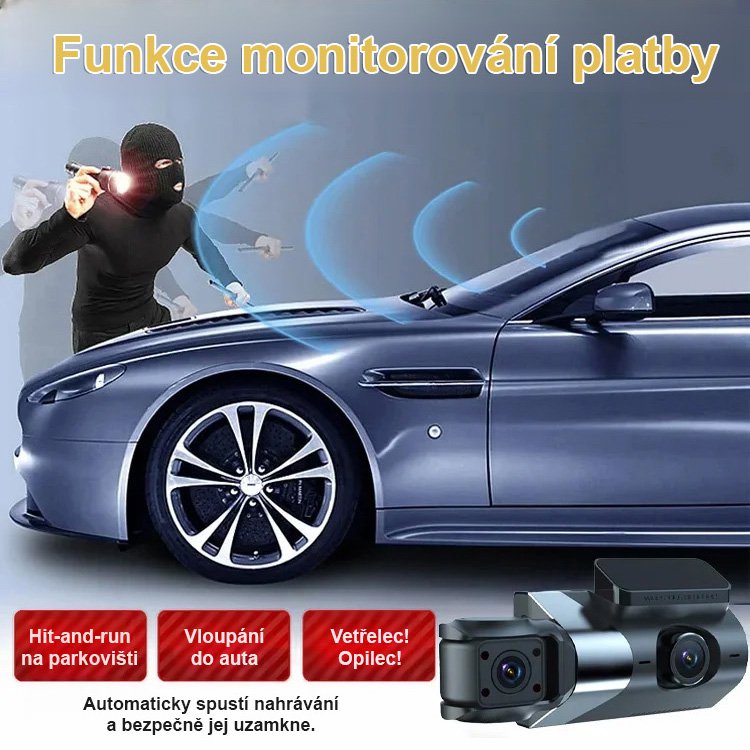 Trojitý HD WiFi palubní kamera