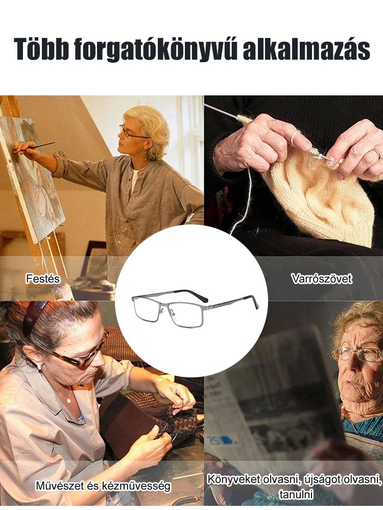 Intelligens zoomolós olvasószemüveg