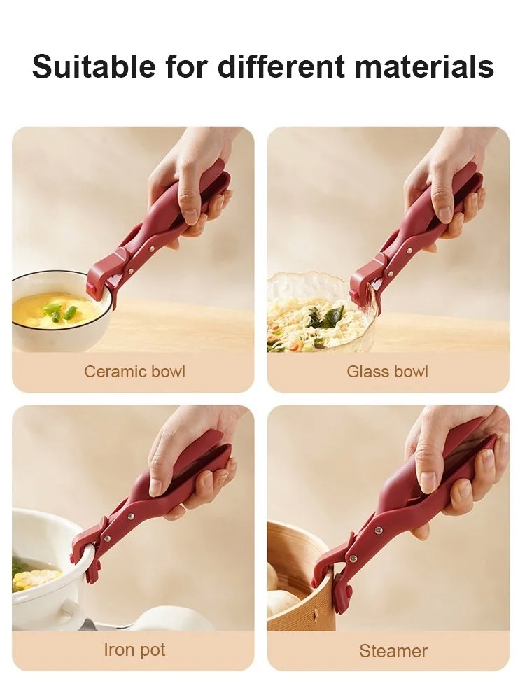 Silicone non-slip heat insulation anti-scald clip