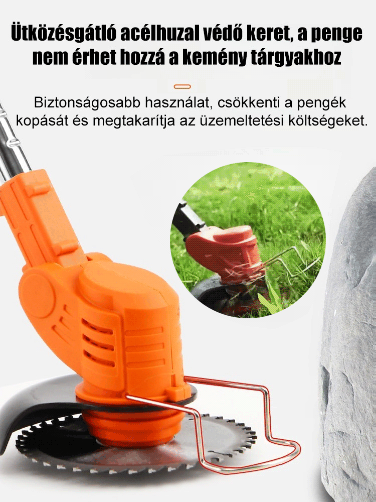 Újratölthető elektromos fűnyíró