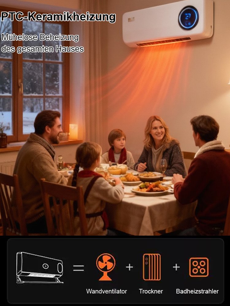 Mobiler Mini-Klimaanlagen-Heizer ohne Bohren für Zuhause