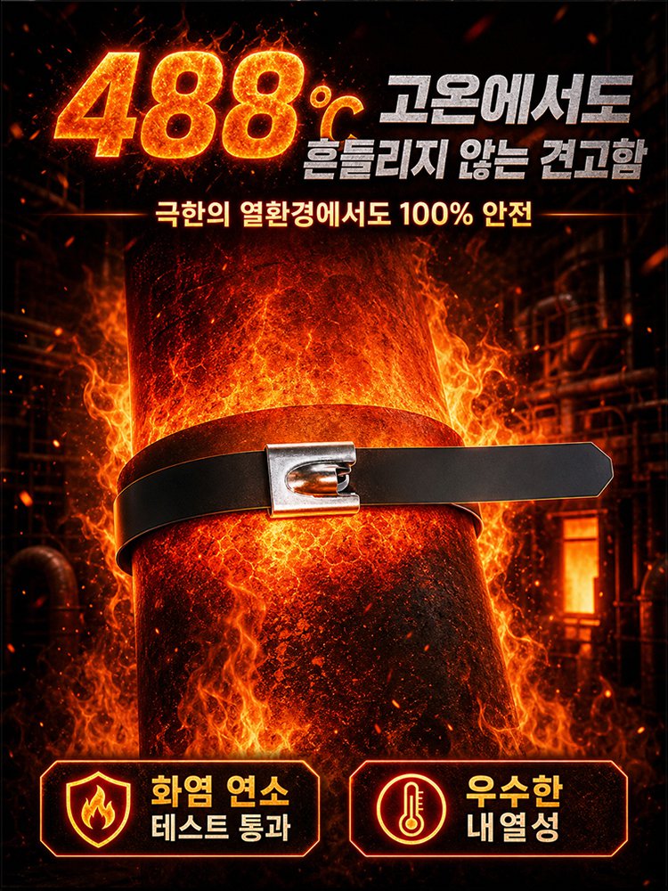 488도 내열 스테인리스 케이블타이