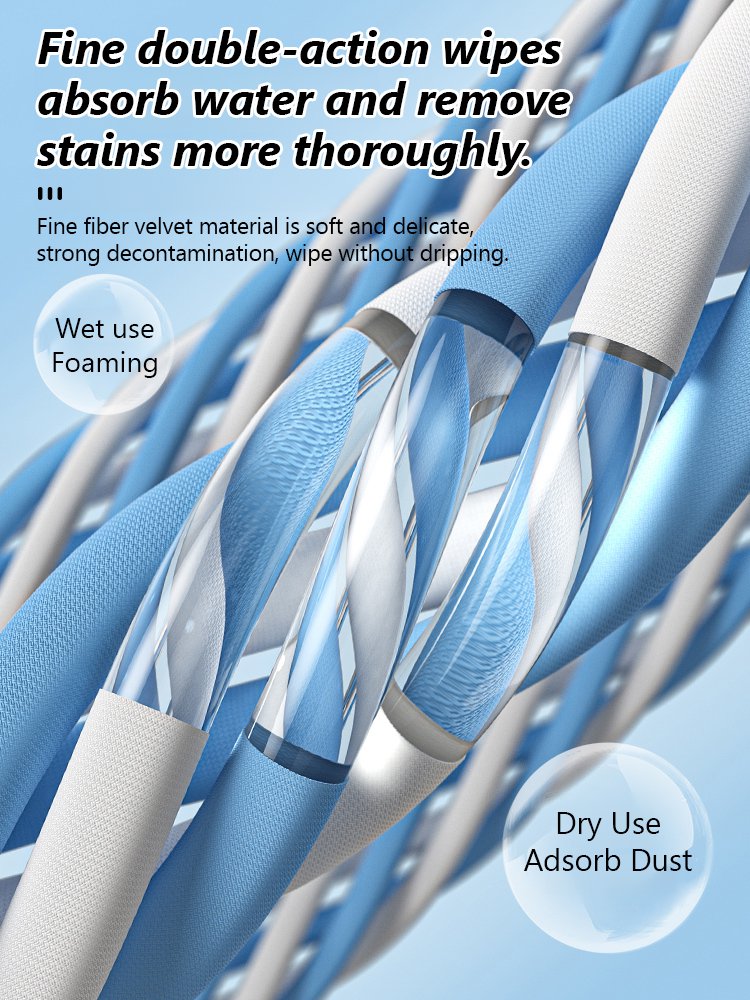 Extended Spraying Double-Sided Glass Cleaner Squeegee