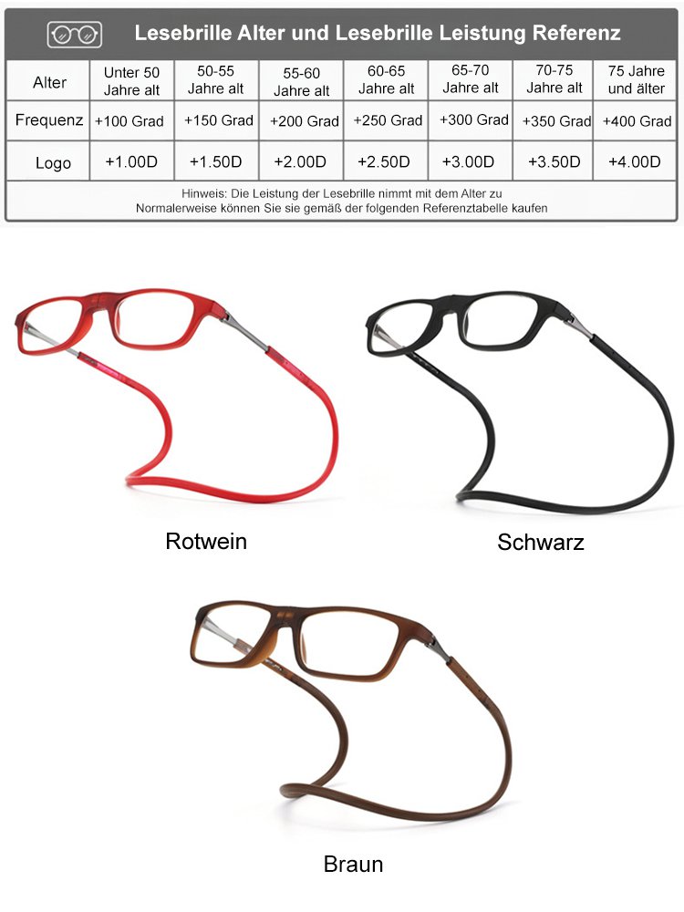 Neue hochauflösende faltbare hängende Halslesebrille