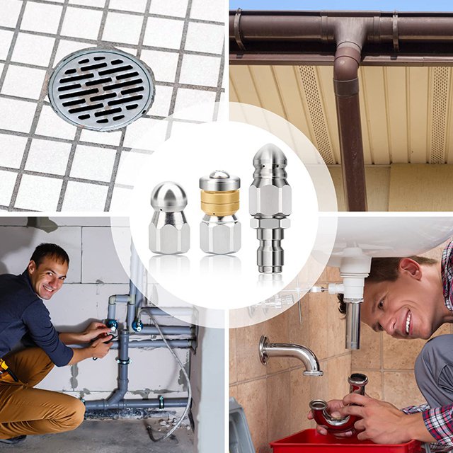 강력 파이프 청소 소통 노즐