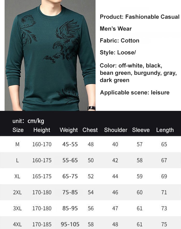 [Hot item recommendation] Eagle print business sweatshirt