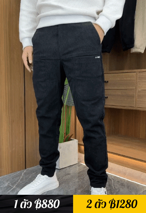 กางเกงลำลองผู้ชายผ้าลูกฟูก มีหลายกระเป๋า