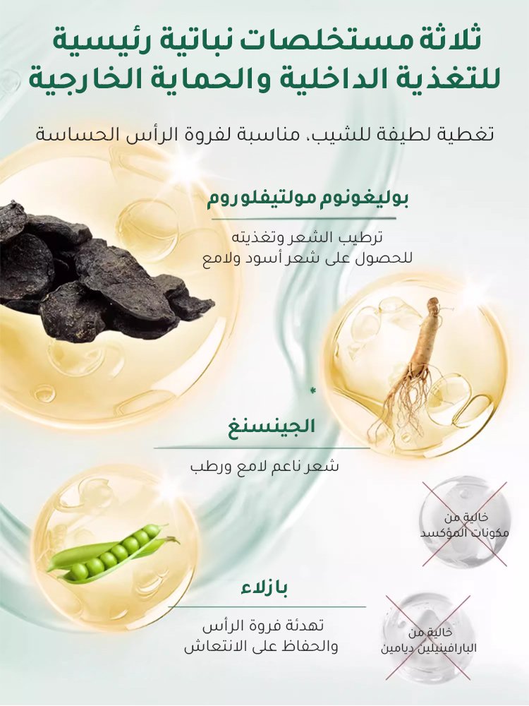 【قل وداعاً للشعر الأبيض】 صبغة شعر نباتية لطيفة لتغطية الشيب