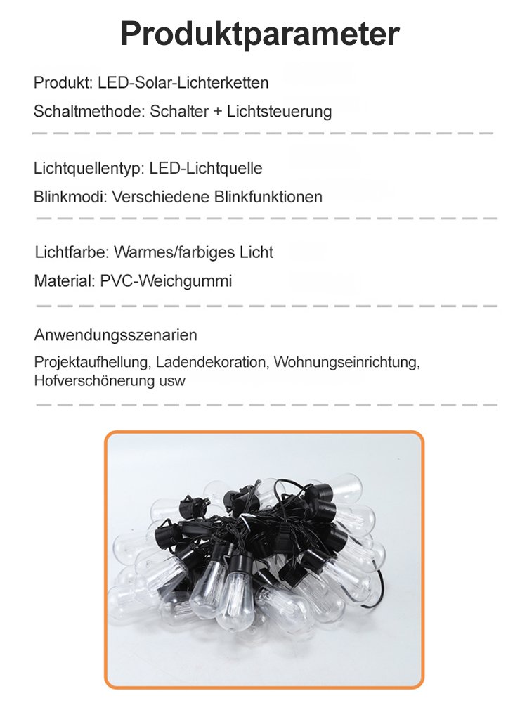 Solar Outdoor Camping Dekorative Lichter