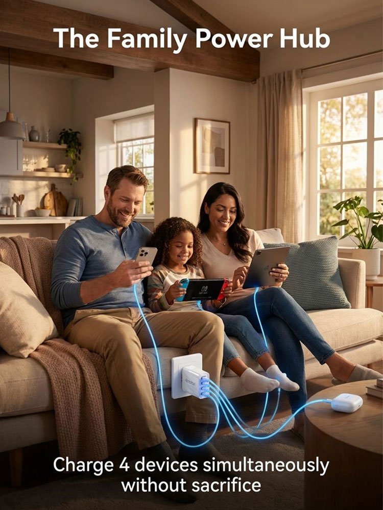 [Extends Battery Life] Multi-port Universal Charger