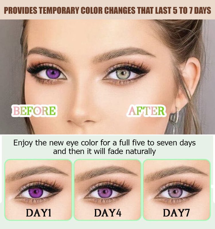Colored eye care solution