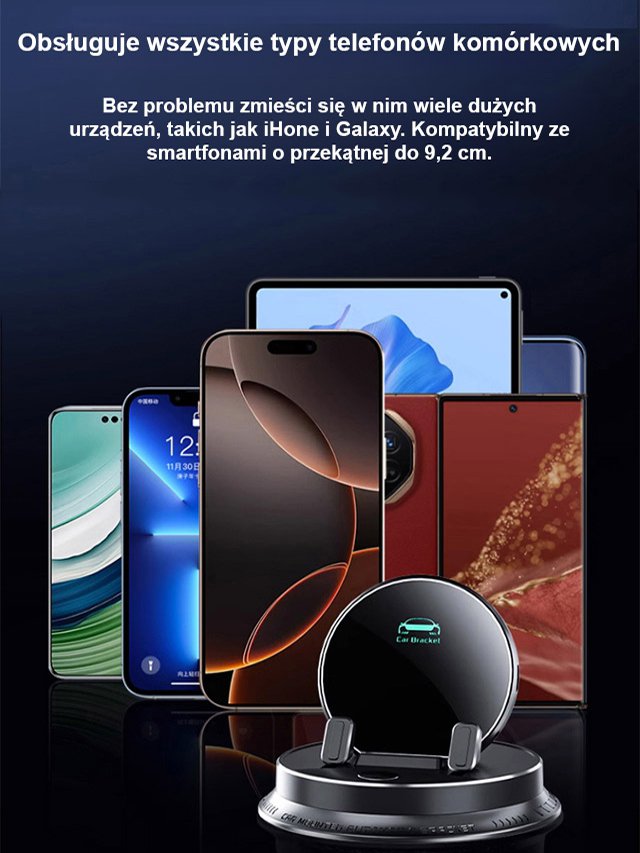 【AI Inteligentny Czujnik】Wielofunkcyjny Uchwyt na Telefon Komórkowy