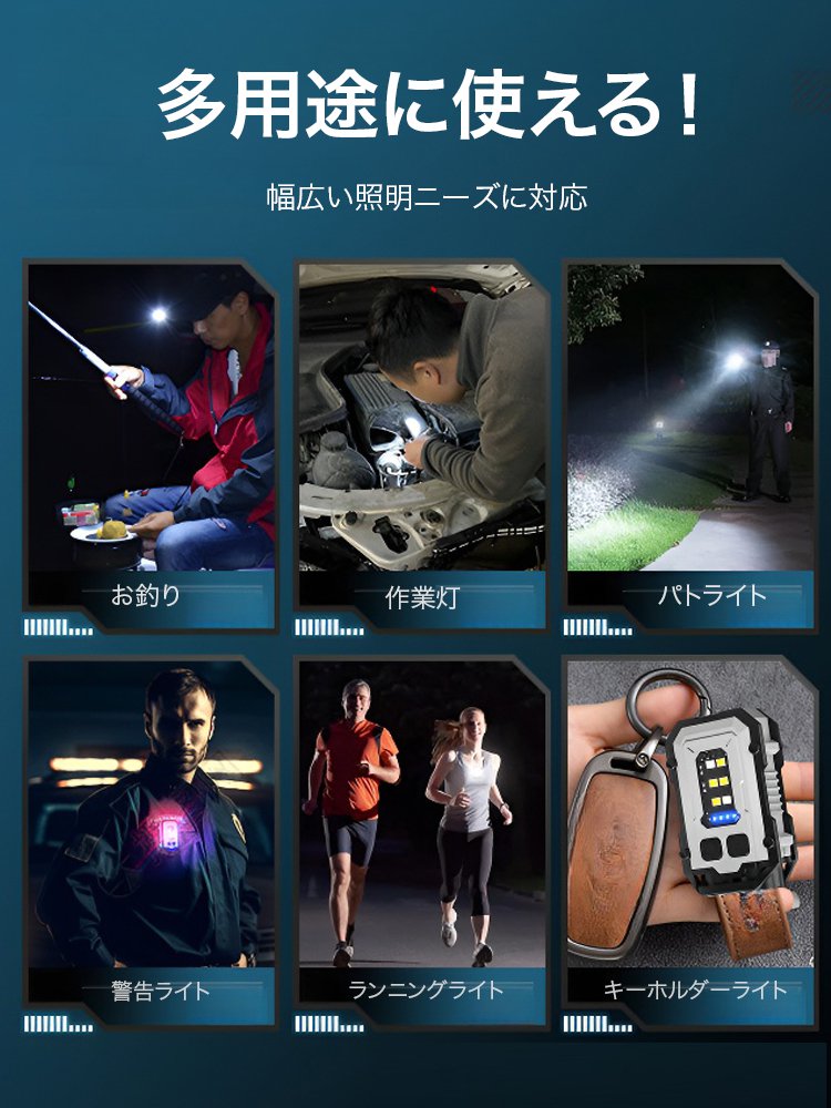 多機能キーホルダーライト