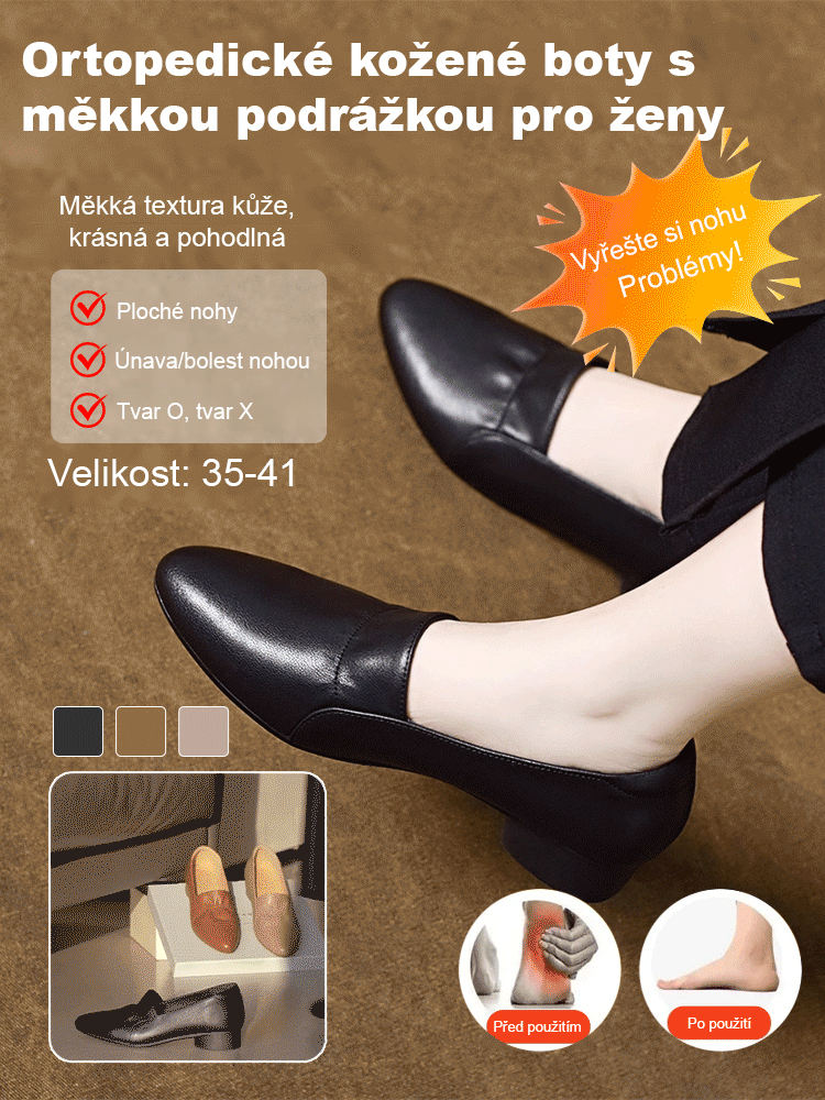 Korekční dámská obuv z měkké podrážky