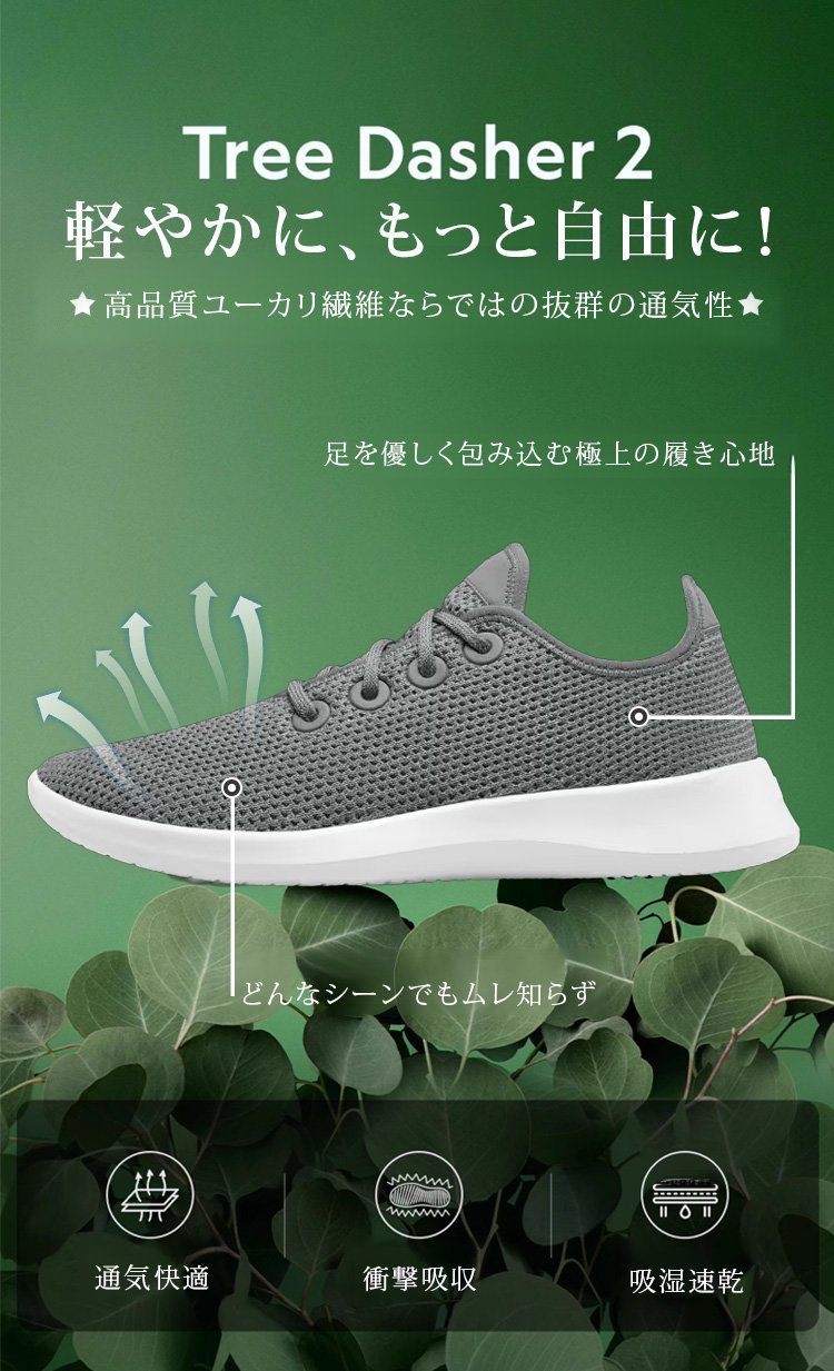 エアライトスニーカーの通気性メッシュ素材アップ