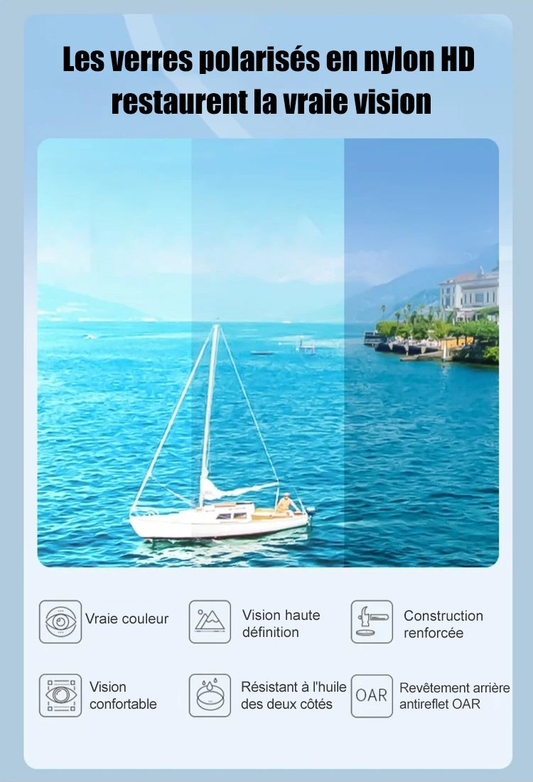 Lunettes de soleil légères de luxe à monture dorée dégradée