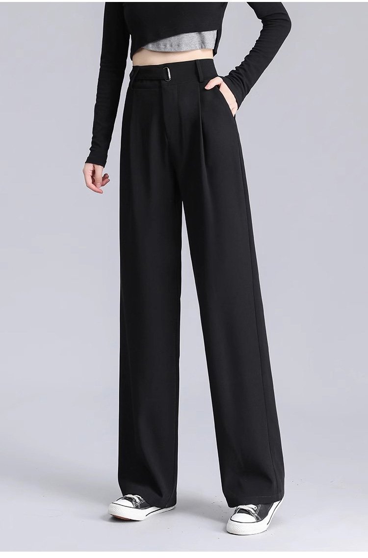 オフィススタイル ワイドスラックス着用例