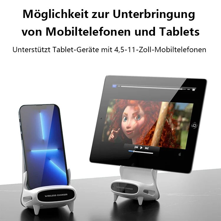 Vertikaler Desktop-Ständer für kabelloses Schnellladen