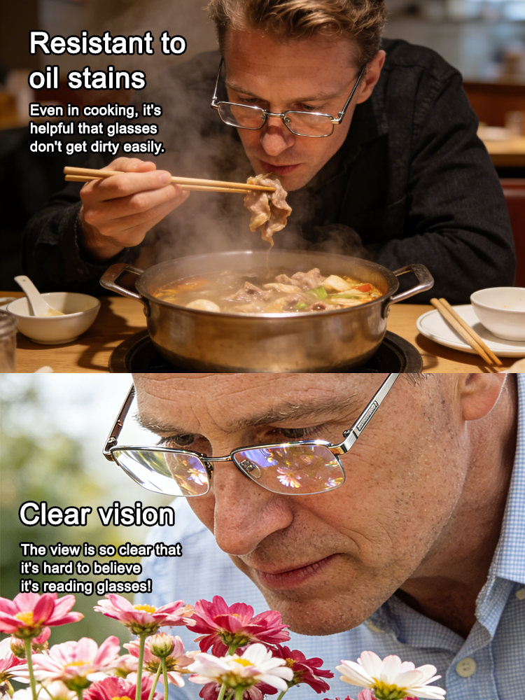 New Photochromic Zoom Titanium Alloy Reading Glasses