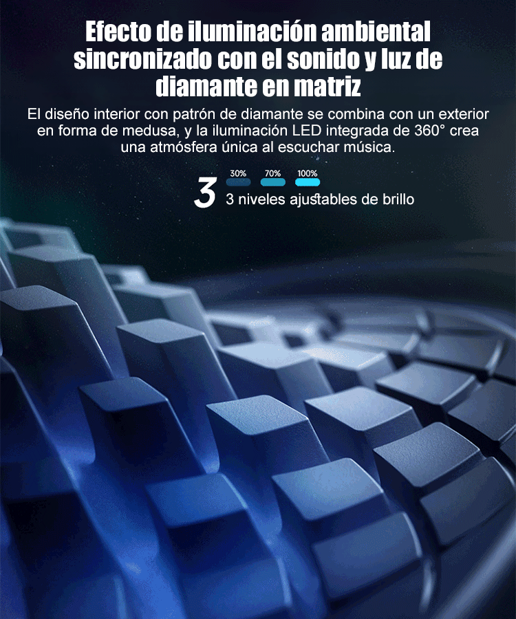 Altavoz Bluetooth de Cristal Colorido