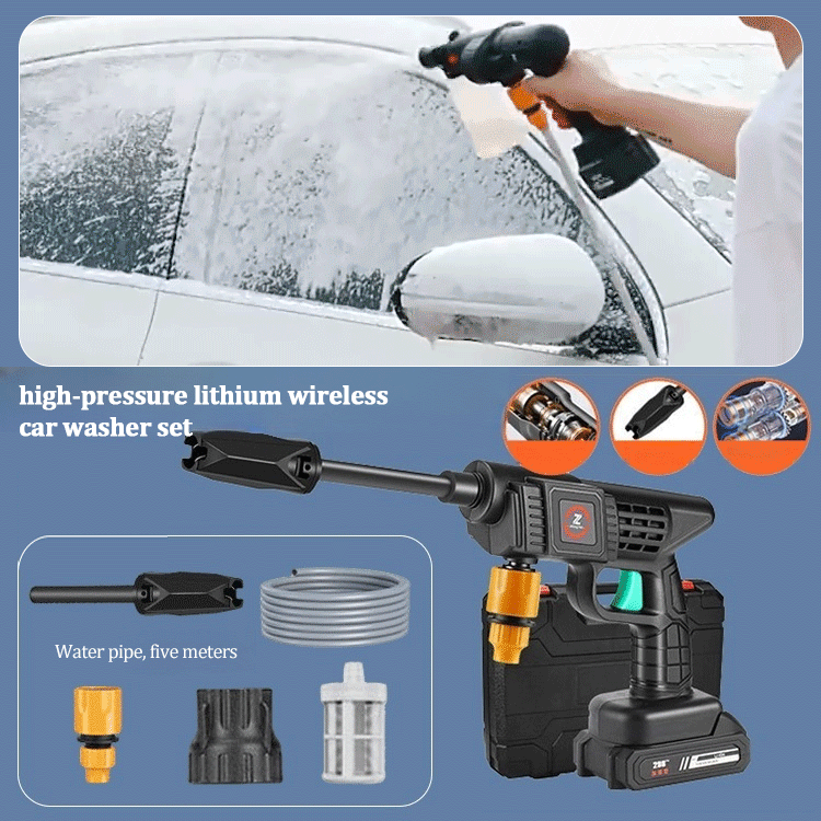 high pressure lithium wireless car washer set