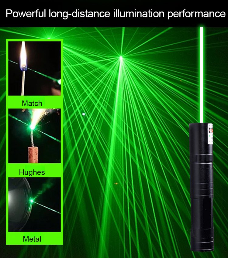 Red and green single-point laser light