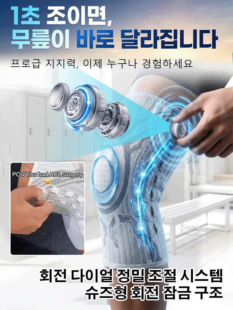 [독일정형외과] 안 흘러내리는 3D 투명핏 무중력 스프링 보호대