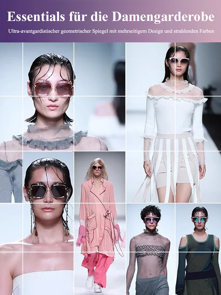 Selbst-Makeup-Sonnenbrille Farbverlauf Grau-Rosa-Sonnenbrille