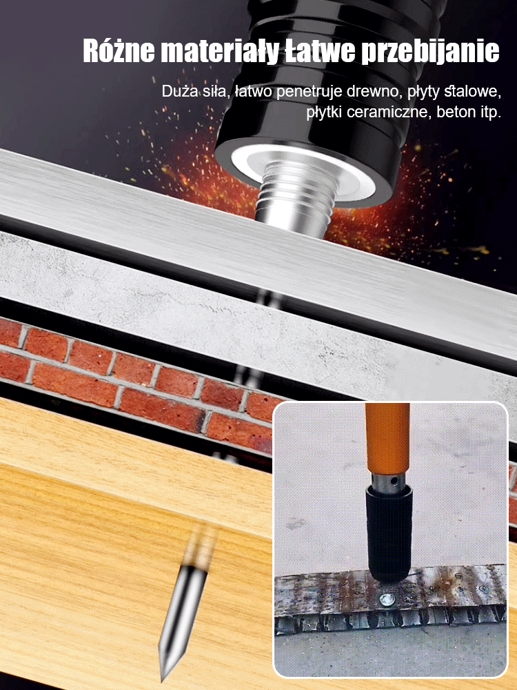 Ręczna gwoździarka z tłumikiem