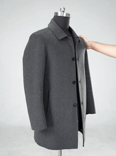 メンズミディアムロングラシャコート