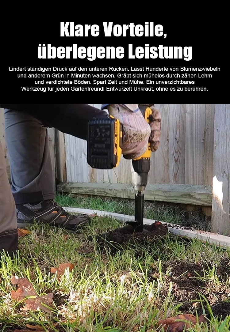 Einsatz des Schneckenbohrers für Zaunpfähle